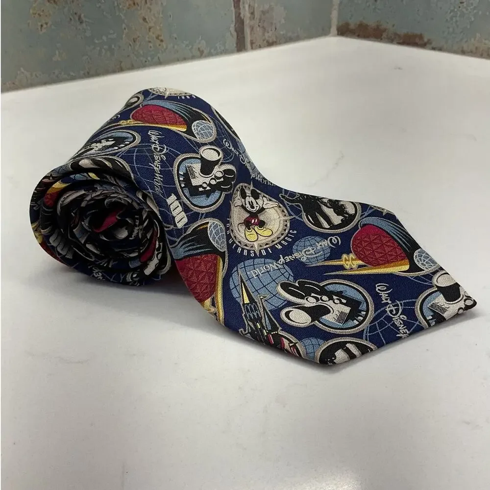 Mickey Mouse Walt Disney World 100 Year of Magic Mens Silk Tie